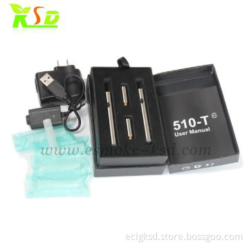Mini ecig battery 510 vapor slim 510-T starter kit for e-cigarettes